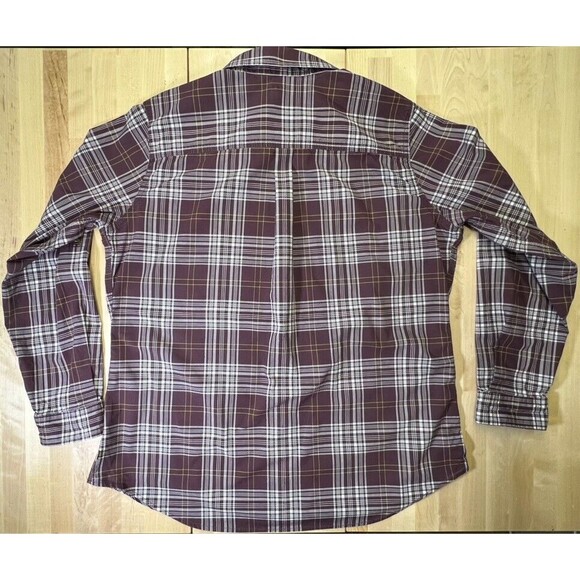 Mens Carhartt Long Sleeve Button Down Shirt Brown Plaid Size XL - Picture 5 of 9